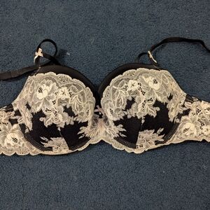 Victoria's Secret Black and White Lace Bra